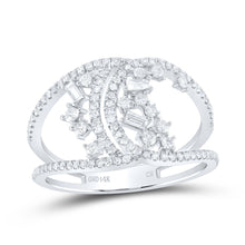 Load image into Gallery viewer, Scattered Brilliance | 14kt White Gold Women's Round Diamond Fashion Ring 1/2 Cttw - Splendid Jewellery