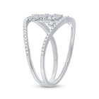 Scattered Brilliance | 14kt White Gold Women's Round Diamond Fashion Ring 1/2 Cttw - Splendid Jewellery
