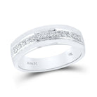Sophistication in White Gold: Mens Diamond Wedding Band Ring - Splendid Jewellery