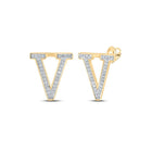 Sparkling 10kt Gold Diamond Initial Letter Earrings - Splendid Jewellery