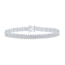 Load image into Gallery viewer, Sparkling 10kt White Gold Women's Round Diamond Fashion Bracelet - 7 Cttw - Splendid Jewellery