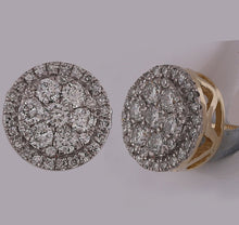 Load image into Gallery viewer, Sparkling Blossom Diamond Cluster Earrings  Side View from Splendid Jewellery