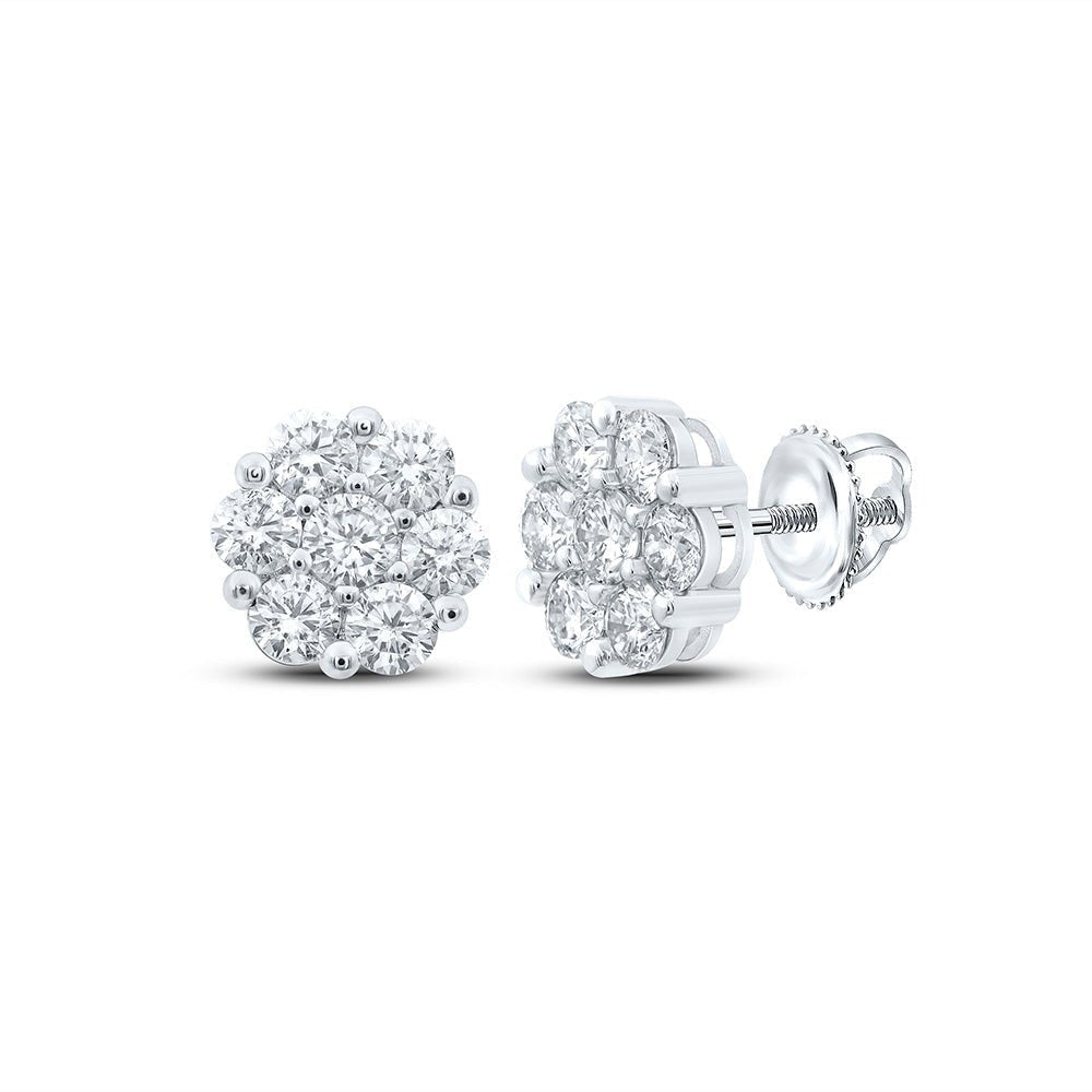 Sparkling Blossom Diamond Stud Earrings - Splendid Jewellery