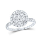Sparkling Brilliance: 10kt White Gold Diamond Cluster Ring (1 Cttw) - Splendid Jewellery