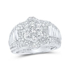 Sparkling Brilliance: 10kt White Gold Men's Diamond Cluster Ring - 1 - 7/8 Cttw - Splendid Jewellery