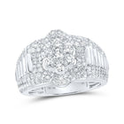 Sparkling Brilliance: 10kt White Gold Men's Diamond Cluster Ring - 1 - 7/8 Cttw - Splendid Jewellery