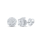 Sparkling Brilliance: 10kt White Gold Round Diamond Solitaire Earrings - Splendid Jewellery