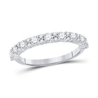 Sparkling Brilliance: 10kt White Gold Women's Round Diamond Band Ring 3/4 Cttw - Splendid Jewellery