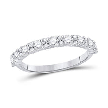 Load image into Gallery viewer, Sparkling Brilliance: 10kt White Gold Women's Round Diamond Band Ring 3/4 Cttw - Splendid Jewellery