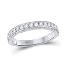 Sparkling Brilliance: 14kt White Gold Diamond Wedding Band - Splendid Jewellery