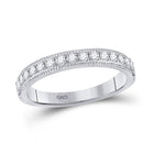 Sparkling Brilliance: 14kt White Gold Diamond Wedding Band - Splendid Jewellery