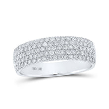 Load image into Gallery viewer, Sparkling Brilliance | 14kt White Gold Women's Round Diamond Machine - set Pave Band Ring 3/4 Cttw - Splendid Jewellery