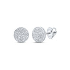 Sparkling Celestial Men's Diamond Earrings in 10kt White Gold - Splendid Jewellery
