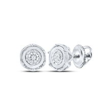 Load image into Gallery viewer, Sparkling Diamond Cluster Earrings in 10kt White Gold - A Mesmerizing Masterpiece of Elegance - Splendid Jewellery