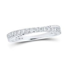 Load image into Gallery viewer, Sparkling Diamond Delight | 10kt White Gold Womens Round Diamond Stackable Band Ring 1/4 Cttw - Splendid Jewellery