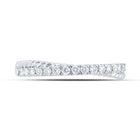 Sparkling Diamond Delight | 10kt White Gold Womens Round Diamond Stackable Band Ring 1/4 Cttw Front view from the 10Kt White Gold Womens Round Diamond Stackable Band Ring 1 4 Cttwpin289996 collection by Splendid Jewellery