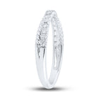 Sparkling Diamond Delight | 10kt White Gold Womens Round Diamond Stackable Band Ring 1/4 Cttw Side 2 view from the 10Kt White Gold Womens Round Diamond Stackable Band Ring 1 4 Cttwpin289996 collection by Splendid Jewellery