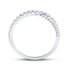 Sparkling Diamond Delight | 10kt White Gold Womens Round Diamond Stackable Band Ring 1/4 Cttw - Splendid Jewellery