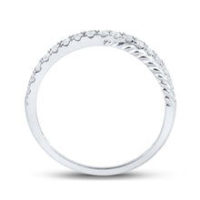 Load image into Gallery viewer, Sparkling Diamond Delight | 10kt White Gold Womens Round Diamond Stackable Band Ring 1/4 Cttw - Splendid Jewellery