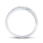 Sparkling Diamond Delight | 10kt White Gold Womens Round Diamond Stackable Band Ring 1/4 Cttw - Splendid Jewellery