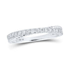 Sparkling Diamond Delight | 10kt White Gold Womens Round Diamond Stackable Band Ring 1/4 Cttw Top view from the 10Kt White Gold Womens Round Diamond Stackable Band Ring 1 4 Cttwpin289996 collection by Splendid Jewellery