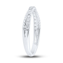 Load image into Gallery viewer, Sparkling Diamond Delight | 10kt White Gold Womens Round Diamond Stackable Band Ring 1/4 Cttw - Splendid Jewellery