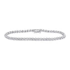 Sparkling Diamond Delight: 10kt White Gold Women's Round Diamond Tennis Bracelet 2 Cttw - Splendid Jewellery