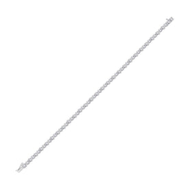Sparkling Diamond Delight: 10kt White Gold Women's Round Diamond Tennis Bracelet 2 Cttw - Splendid Jewellery
