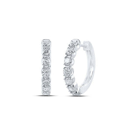 Sparkling Diamond Delight Hoop Earrings - Splendid Jewellery