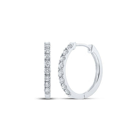 Sparkling Diamond Delight Hoop Earrings - Splendid Jewellery