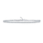 Sparkling Diamond Elegance: 10kt White Gold Women's Round Diamond Fashion Bracelet - Splendid Jewellery