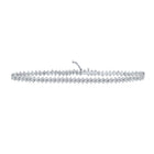 Sparkling Diamond Elegance: 10kt White Gold Women's Round Diamond Fashion Bracelet - Splendid Jewellery