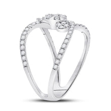 Load image into Gallery viewer, Sparkling Diamond Galaxy Ring | 14kt White Gold Womens Round Diamond Negative Space Cluster Ring 3/4 Cttw | Splendid Jewellery - Splendid Jewellery