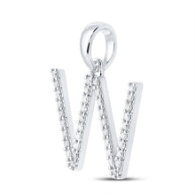 Load image into Gallery viewer, Sparkling Diamond Initial Pendant in 10kt White Gold - Splendid Jewellery