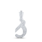 Sparkling Diamond Initial Pendant in 10kt White Gold - Splendid Jewellery