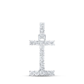 Sparkling Diamond Initial Pendant in 10kt White Gold - Splendid Jewellery