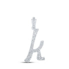 Sparkling Diamond Initial Pendant in 10kt White Gold - Splendid Jewellery