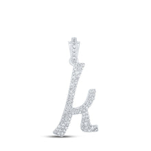Load image into Gallery viewer, Sparkling Diamond Initial Pendant in 10kt White Gold - Splendid Jewellery