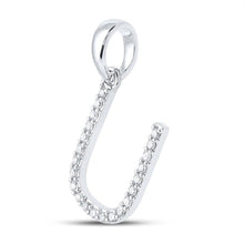 Load image into Gallery viewer, Sparkling Diamond Initial Pendant in 10kt White Gold - Splendid Jewellery