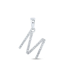 Load image into Gallery viewer, Sparkling Diamond Initial Pendant in 10kt White Gold - Personalize Your Elegance - Splendid Jewellery
