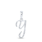 Sparkling Diamond Initial Pendant in 10kt White Gold - Personalized Elegance - Splendid Jewellery