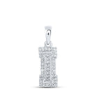 Sparkling Diamond Initial Pendant in 10kt White Gold - Personalized Elegance and Style - Splendid Jewellery