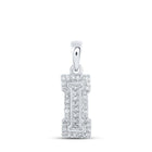 Sparkling Diamond Initial Pendant in 10kt White Gold - Personalized Elegance and Style - Splendid Jewellery