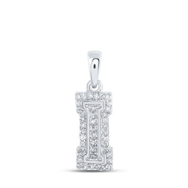 Sparkling Diamond Initial Pendant in 10kt White Gold - Personalized Elegance and Style - Splendid Jewellery