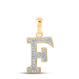 Sparkling Diamond Initial Pendant in 10kt Yellow Gold - Splendid Jewellery