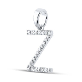 Sparkling Diamond Initial Pendant in White Gold - Personalized Elegance and Brilliance - Splendid Jewellery