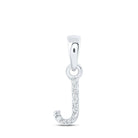 Sparkling Diamond Initial Pendant - Personalized Elegance in 10kt White Gold - Splendid Jewellery