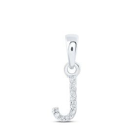 Sparkling Diamond Initial Pendant - Personalized Elegance in 10kt White Gold - Splendid Jewellery