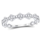 Sparkling Diamond Link Stackable Band Ring Side View from Splendid Jewellery