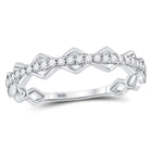 Sparkling Diamond Link Stackable Band Ring Top View from Splendid Jewellery